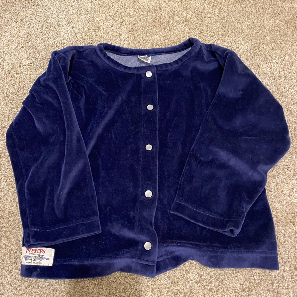 Pippers velvet blue cardigan